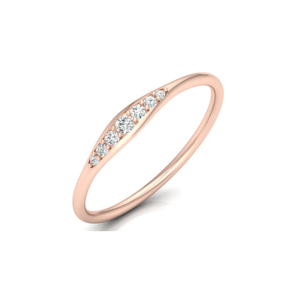 Minimalist Round VVS Clarity Diamond Stackable Wedding Band Ring Gift for Wife In 14KT Gold - HIGHCARAT DIAMONDS