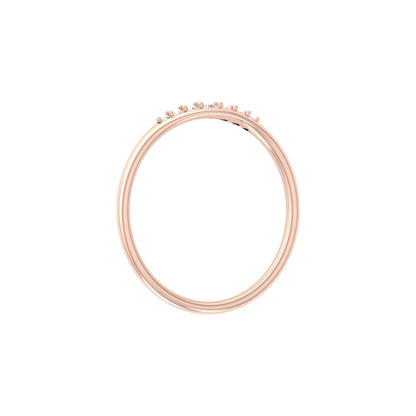 Minimalist Round VVS Clarity Diamond Stackable Wedding Band Ring Gift for Wife In 14KT Gold - HIGHCARAT DIAMONDS
