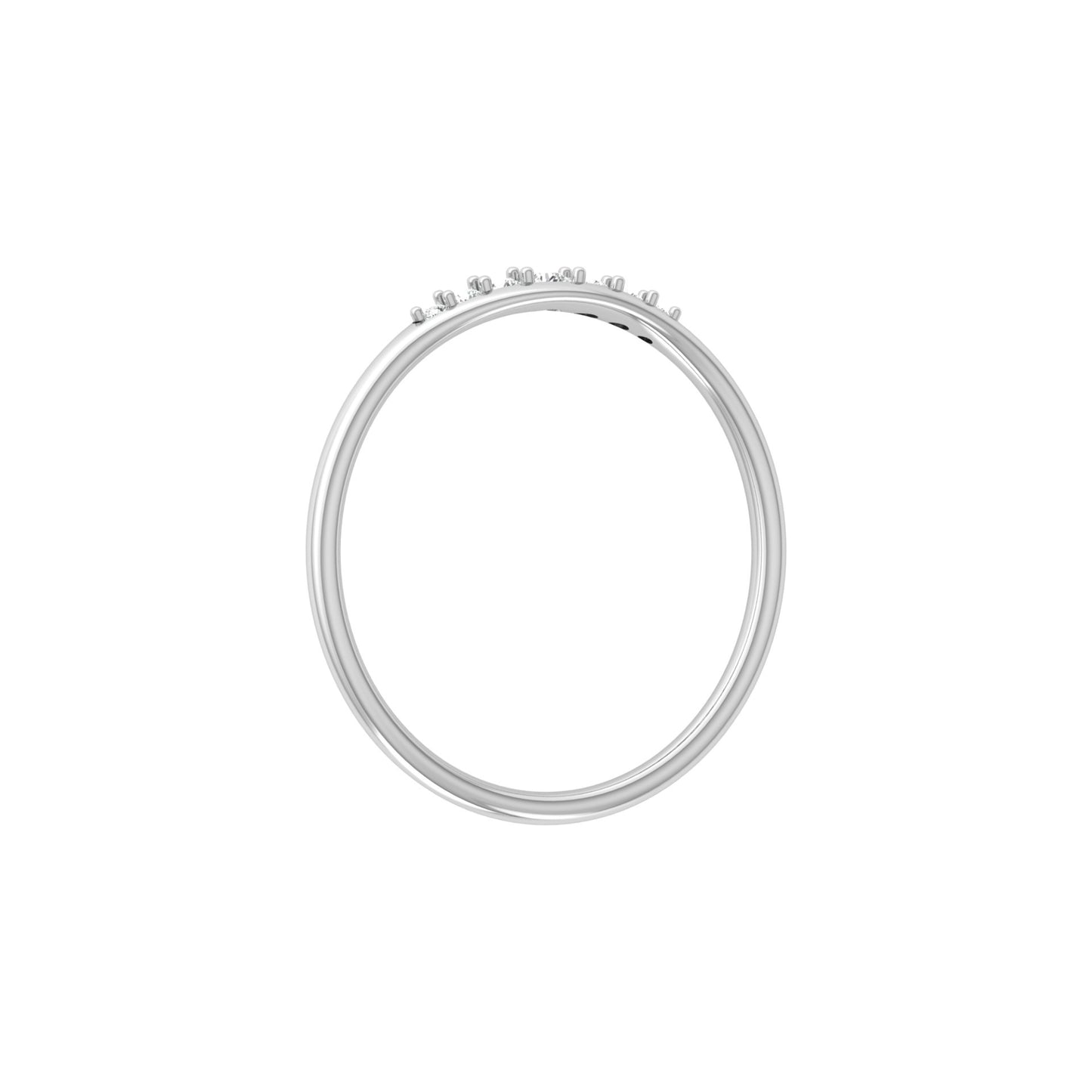 Minimalist Round VVS Clarity Diamond Stackable Wedding Band Ring Gift for Wife In 14KT Gold - HIGHCARAT DIAMONDS