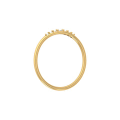 Minimalist Round VVS Clarity Diamond Stackable Wedding Band Ring Gift for Wife In 14KT Gold - HIGHCARAT DIAMONDS