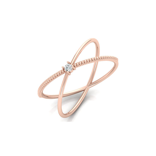14KT Solid Gold Twisted Women's Ring For Her Perfect Fit For Any Finger - HIGHCARAT DIAMONDS