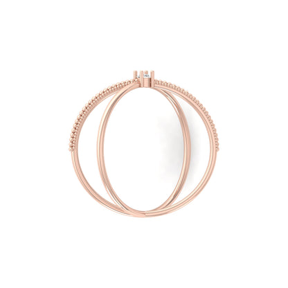 14KT Solid Gold Twisted Women's Ring For Her Perfect Fit For Any Finger