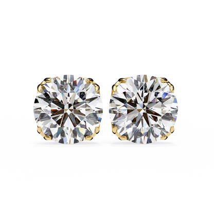 2.57Ct Round Cut Diamond Antique Vintage Delicate Art Deco Minimalist Cluster Stud Earring For Women's