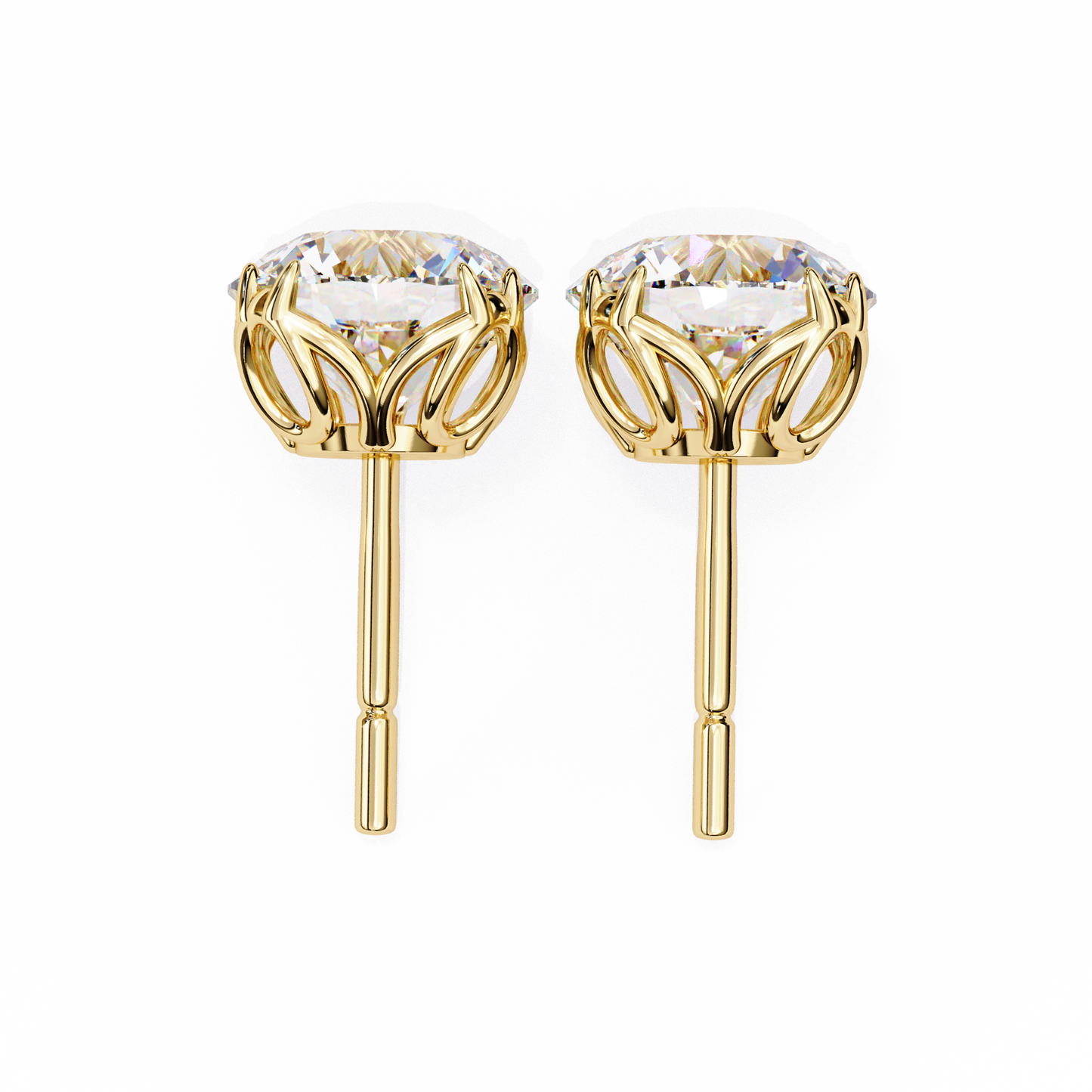 2.57Ct Round Cut Diamond Antique Vintage Delicate Art Deco Minimalist Cluster Stud Earring For Women's