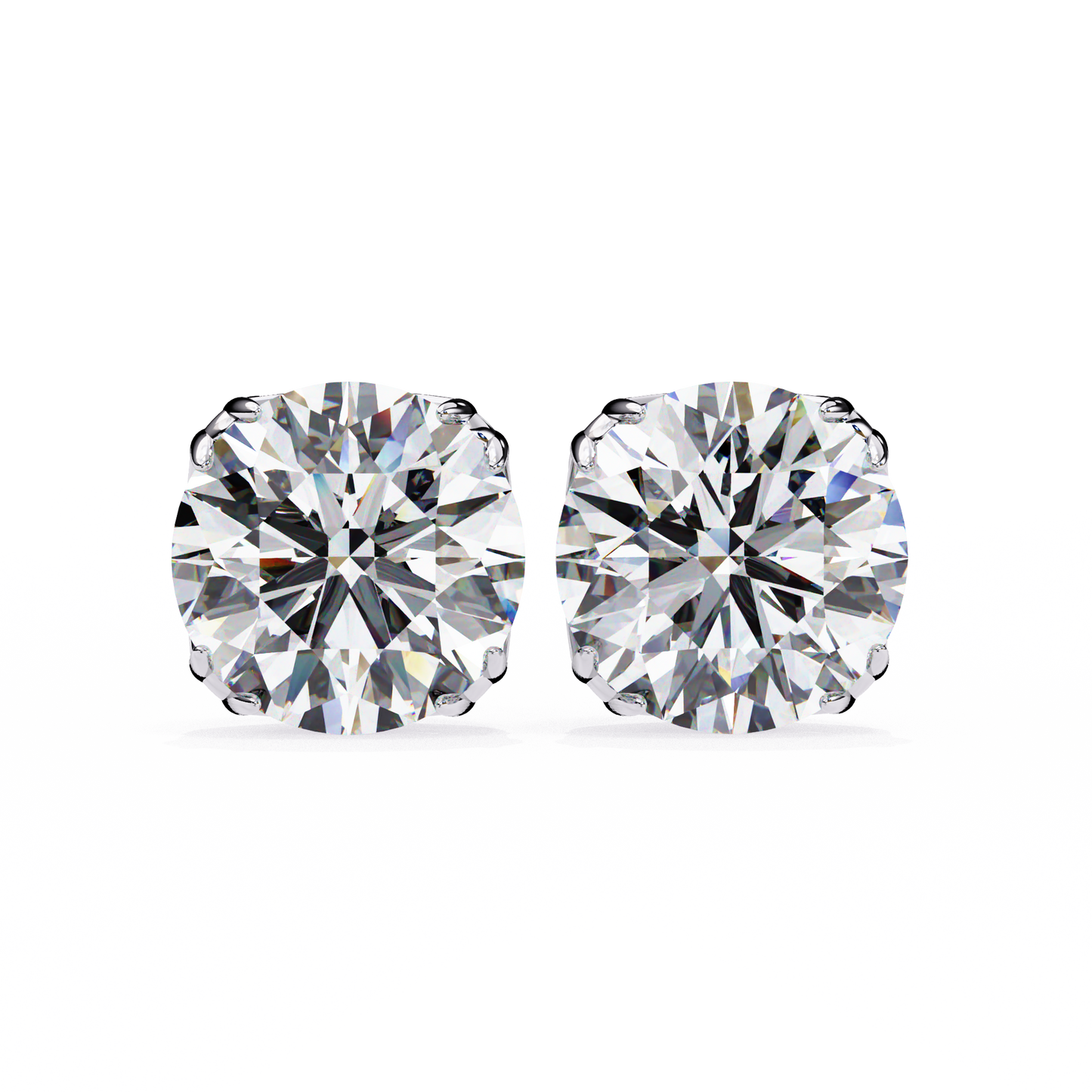 2.57Ct Round Cut Diamond Antique Vintage Delicate Art Deco Minimalist Cluster Stud Earring For Women's