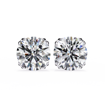 2.57Ct Round Cut Diamond Antique Vintage Delicate Art Deco Minimalist Cluster Stud Earring For Women's