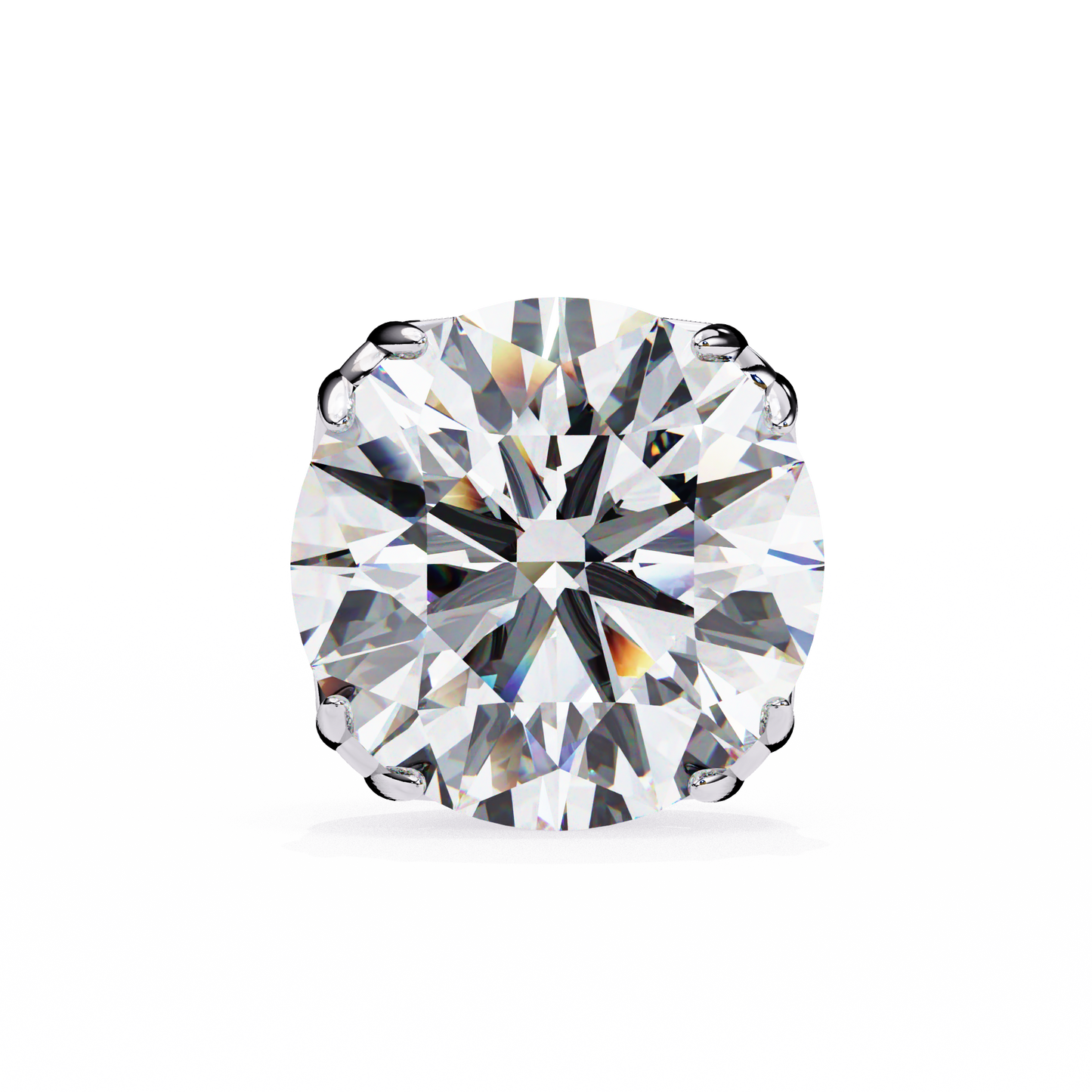 2.57Ct Round Cut Diamond Antique Vintage Delicate Art Deco Minimalist Cluster Stud Earring For Women's