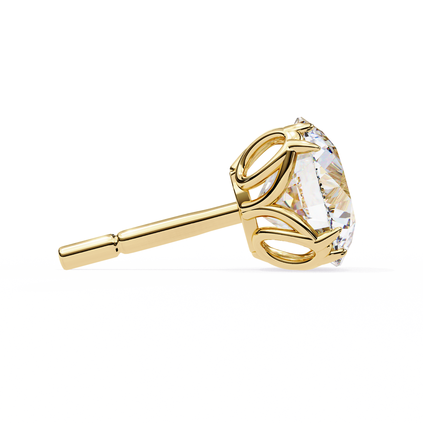 2.57Ct Round Cut Diamond Antique Vintage Delicate Art Deco Minimalist Cluster Stud Earring For Women's