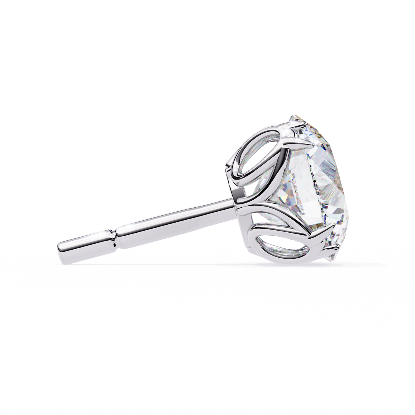 2.57Ct Round Cut Diamond Antique Vintage Delicate Art Deco Minimalist Cluster Stud Earring For Women's