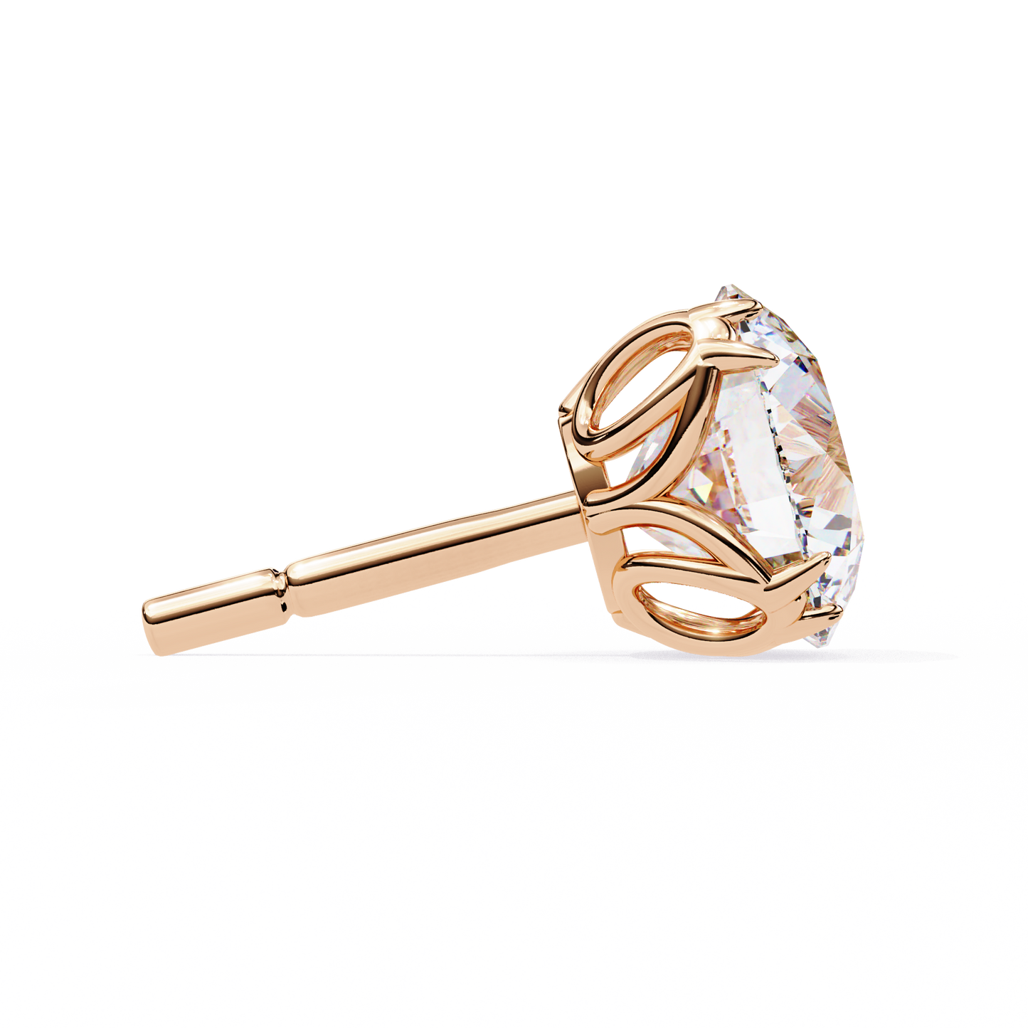 2.57Ct Round Cut Diamond Antique Vintage Delicate Art Deco Minimalist Cluster Stud Earring For Women's