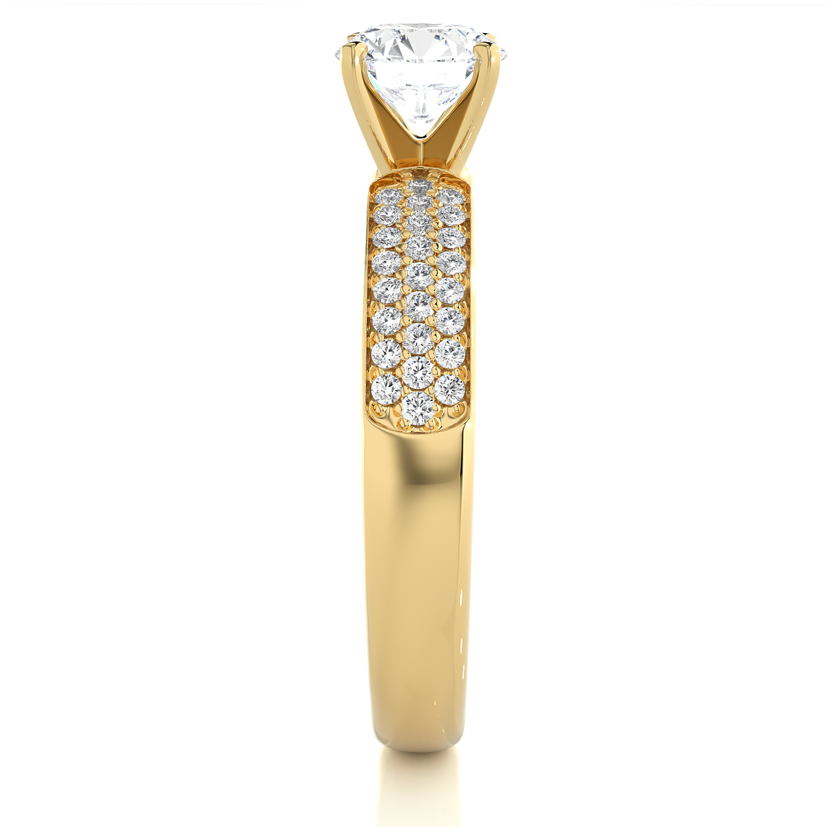 14k Gold Wedding Ring Set, Minimalist 1.02Ct Oval Cut Lab Grown  Solitaire Full Diamond Band, Women's Bridal Ring - HIGHCARAT DIAMONDS
