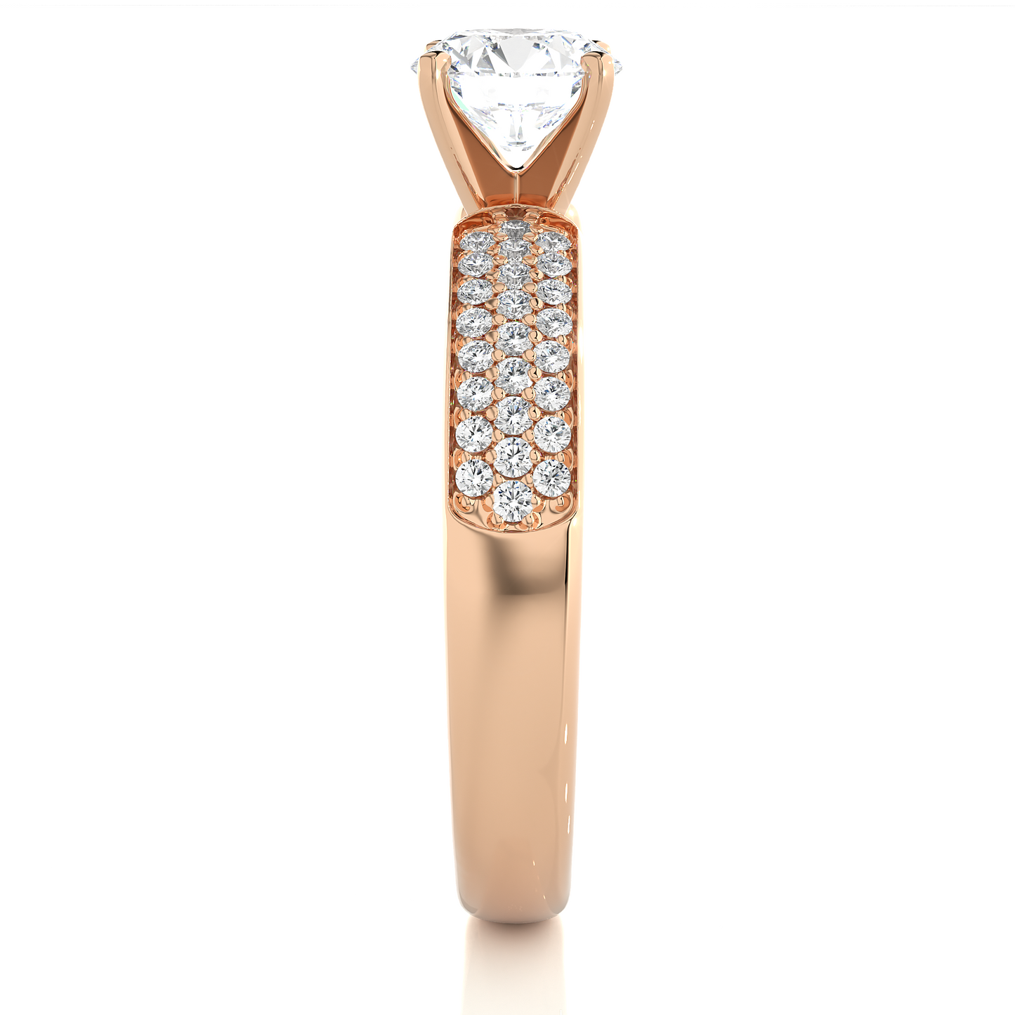 14k Gold Wedding Ring Set, Minimalist 1.02Ct Oval Cut Lab Grown  Solitaire Full Diamond Band, Women's Bridal Ring