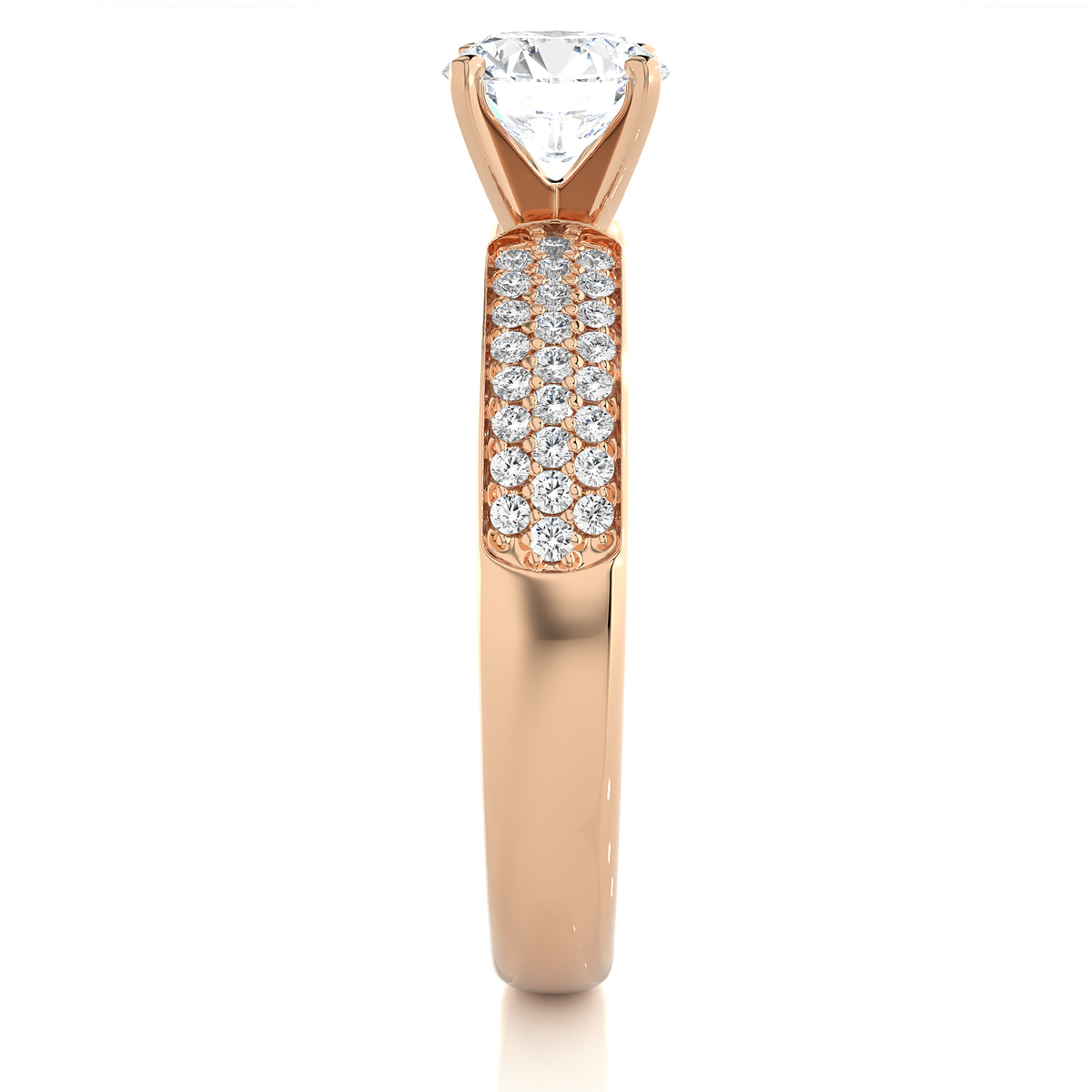 14k Gold Wedding Ring Set, Minimalist 1.02Ct Oval Cut Lab Grown  Solitaire Full Diamond Band, Women's Bridal Ring - HIGHCARAT DIAMONDS