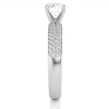 14k Gold Wedding Ring Set, Minimalist 1.02Ct Oval Cut Lab Grown  Solitaire Full Diamond Band, Women's Bridal Ring - HIGHCARAT DIAMONDS