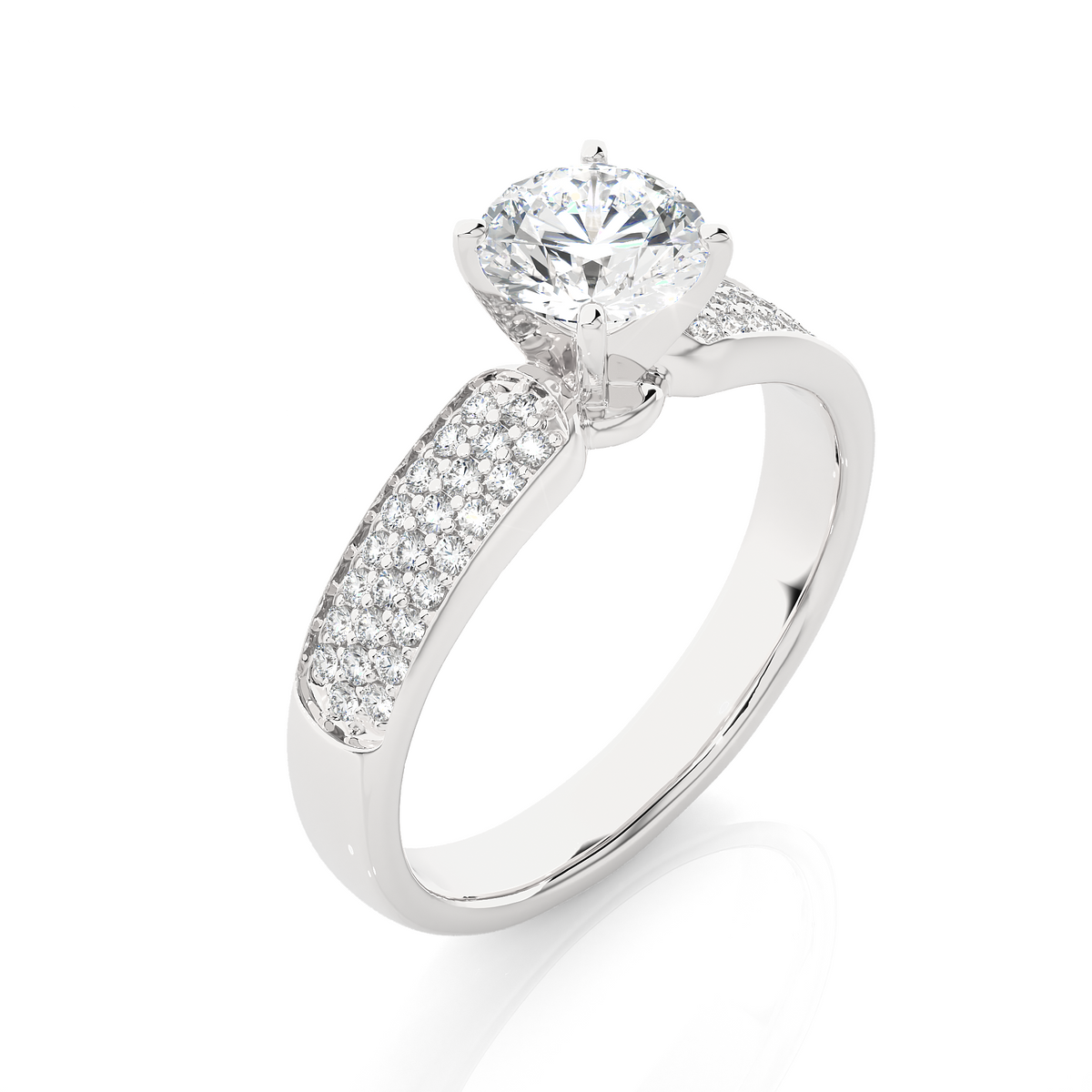 14k Gold Wedding Ring Set, Minimalist 1.02Ct Oval Cut Lab Grown  Solitaire Full Diamond Band, Women's Bridal Ring - HIGHCARAT DIAMONDS