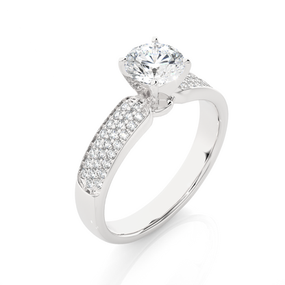 14k Gold Wedding Ring Set, Minimalist 1.02Ct Oval Cut Lab Grown  Solitaire Full Diamond Band, Women's Bridal Ring - HIGHCARAT DIAMONDS