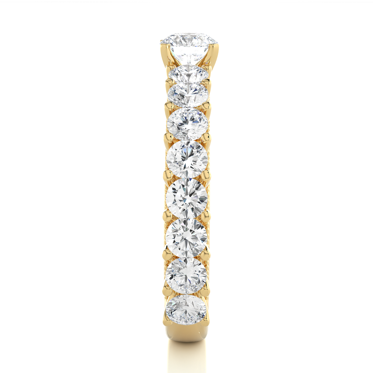 14k Rose Gold Round Cut Lab grown Women Diamond Ring 2.53 CT Round classic look - HIGHCARAT DIAMONDS