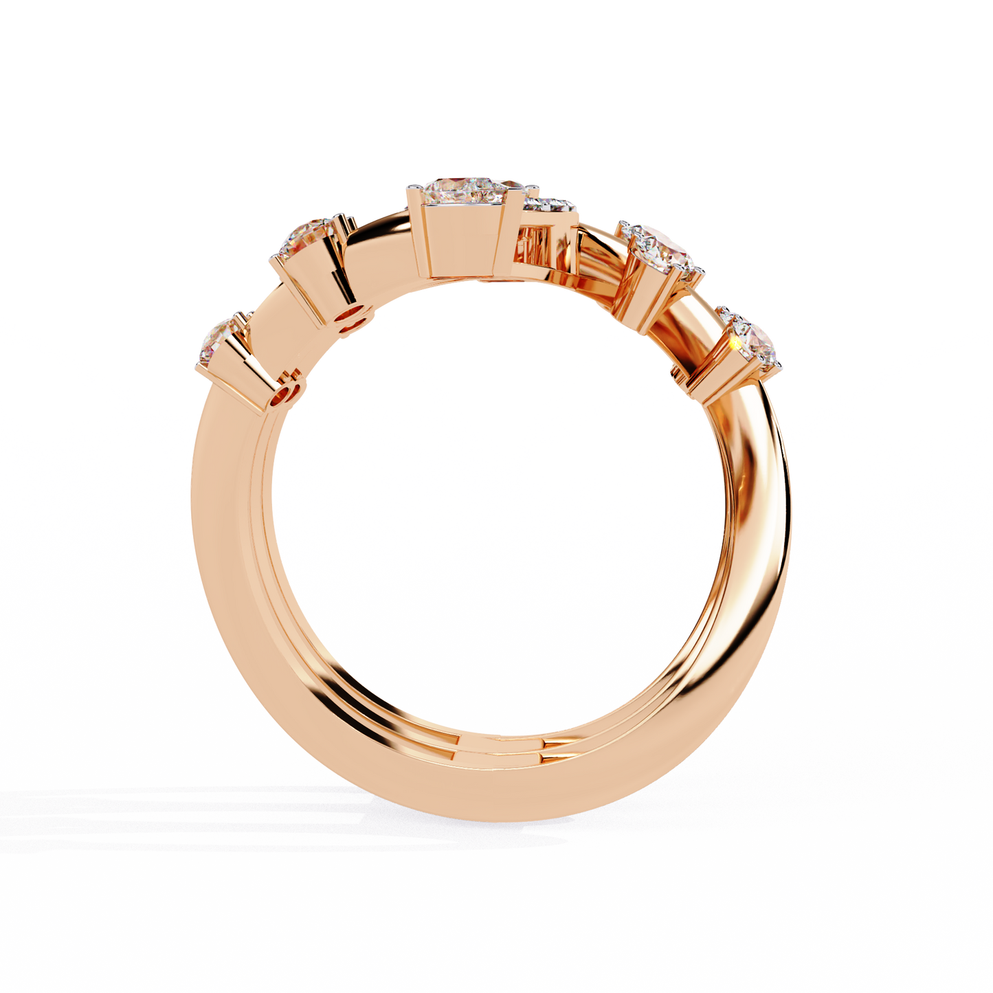 14k Solid Gold 1.18Ct Pear, Marquise and Round Cut Diamond Minimalist Stunning Perfect Engagement Ring - HIGHCARAT DIAMONDS