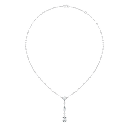 14k Solid Gold Pendant Necklace with Lab-Grown Diamond Statement Piece For Her