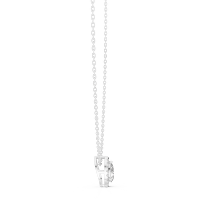 14k Solid Gold Round And Pear Shape lab grown Diamond Pendant For Wedding