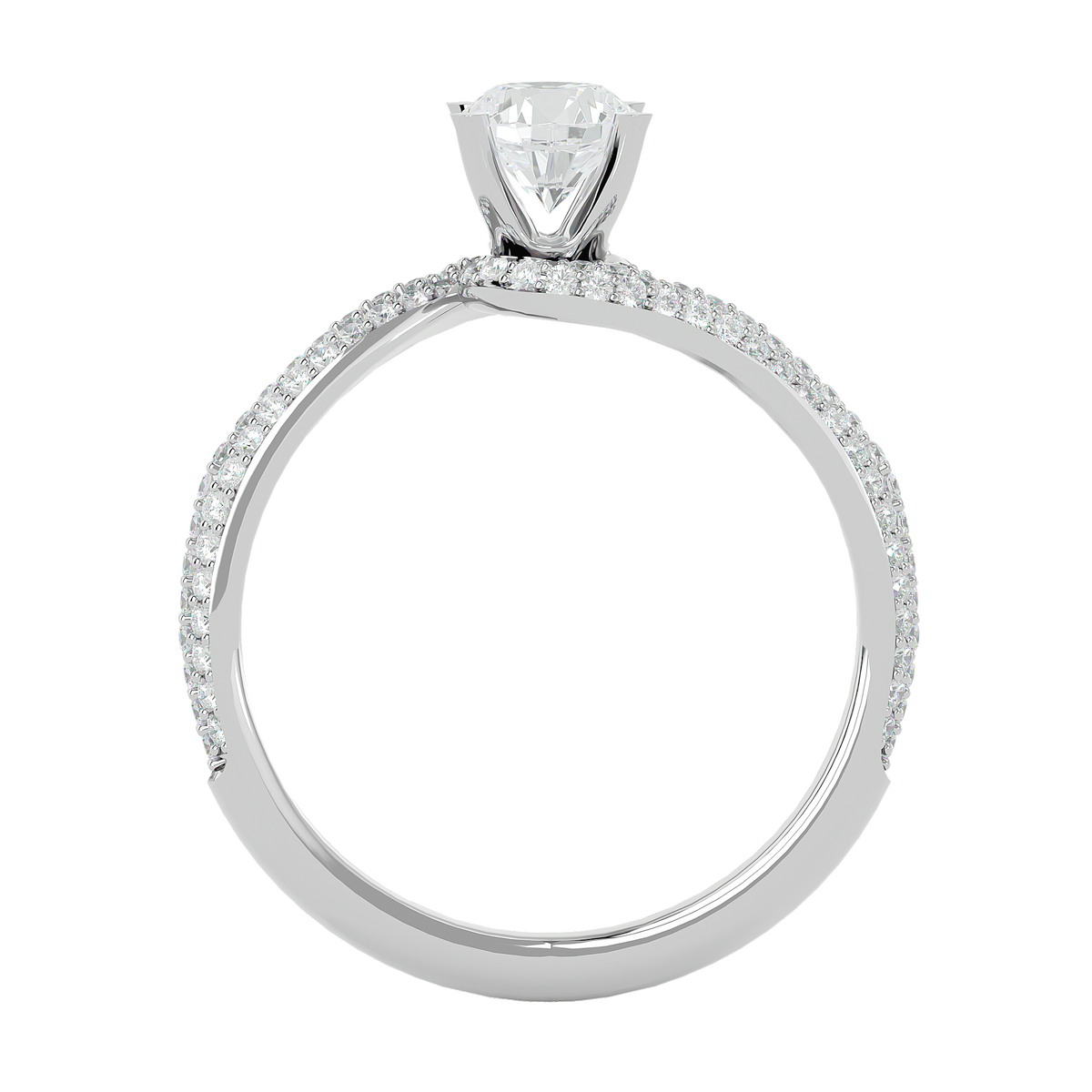 14k Solid Gold Round Shape Lab Grown Diamond Colorless Lab Diamond Ring Perfect Gift For Her - HIGHCARAT DIAMONDS