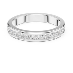 14k Solid Yellow Gold Round Cut Lab Grown Diamond Delicate Half Eternity Party Wear Band Gift For Her - HIGHCARAT DIAMONDS