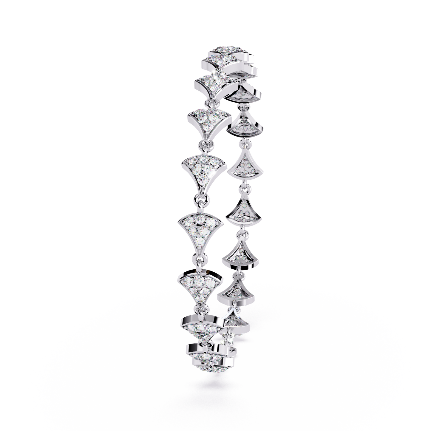 14k Yellow Gold 1.05Ct Round Cut White Colorless Lab Grown Diamond Prong Set Bridesmaid Line Dainty Bracelet For Her - HIGHCARAT DIAMONDS