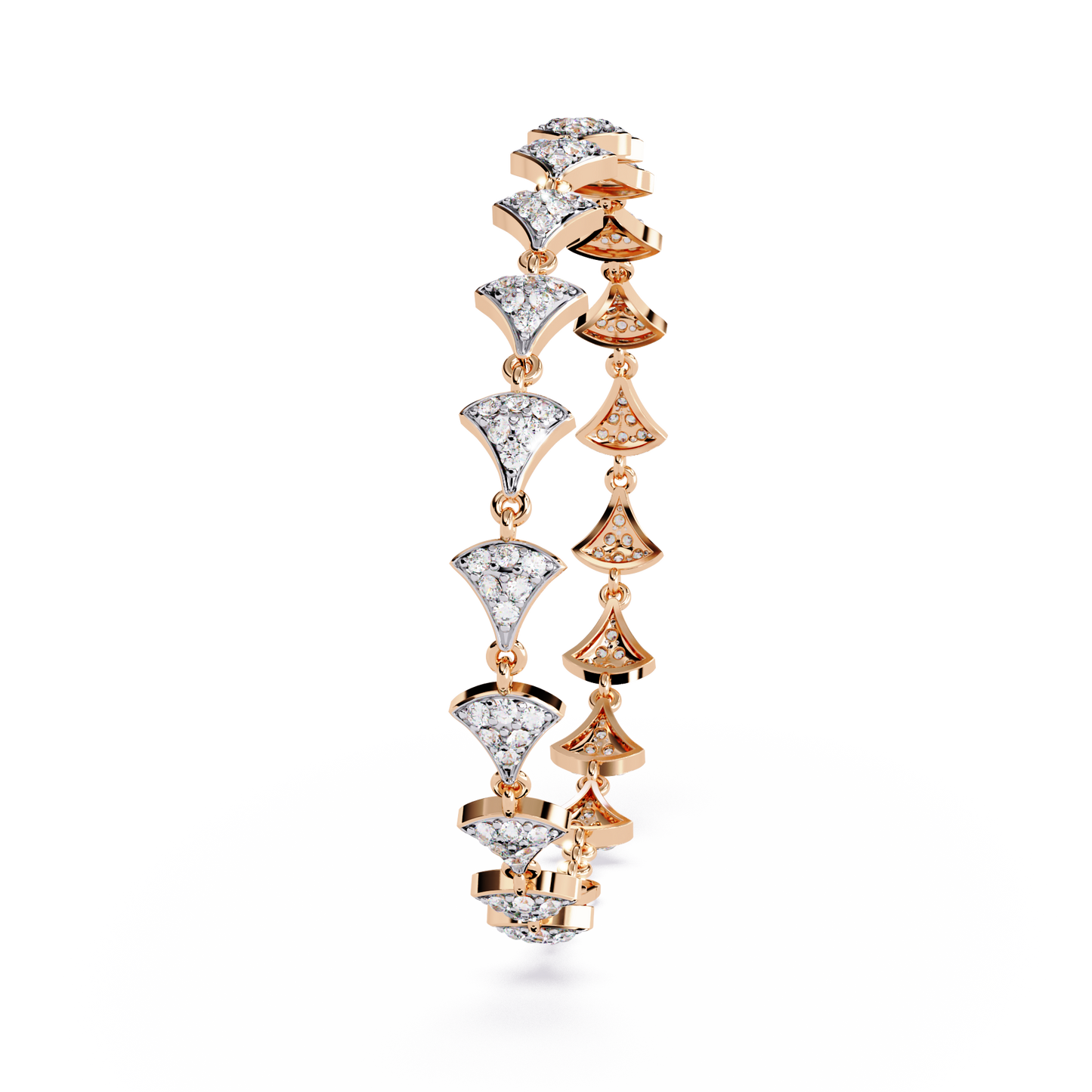 14k Yellow Gold 1.05Ct Round Cut White Colorless Lab Grown Diamond Prong Set Bridesmaid Line Dainty Bracelet For Her - HIGHCARAT DIAMONDS