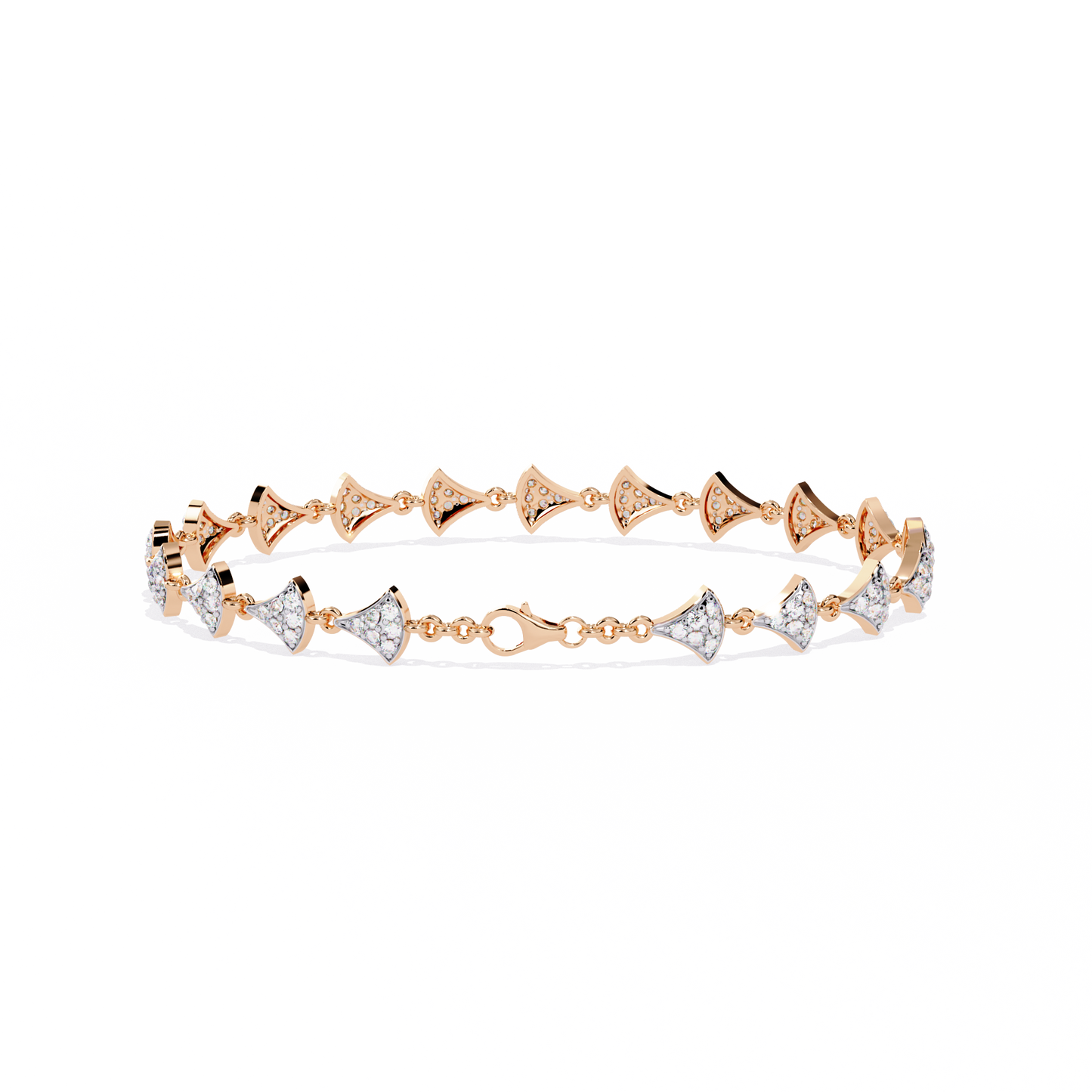 14k Yellow Gold 1.05Ct Round Cut White Colorless Lab Grown Diamond Prong Set Bridesmaid Line Dainty Bracelet For Her - HIGHCARAT DIAMONDS