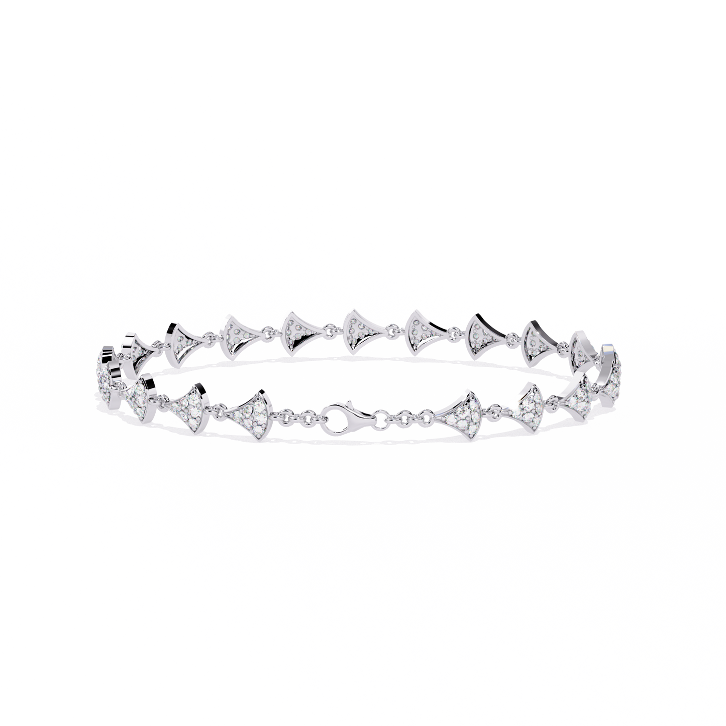 14k Yellow Gold 1.05Ct Round Cut White Colorless Lab Grown Diamond Prong Set Bridesmaid Line Dainty Bracelet For Her - HIGHCARAT DIAMONDS