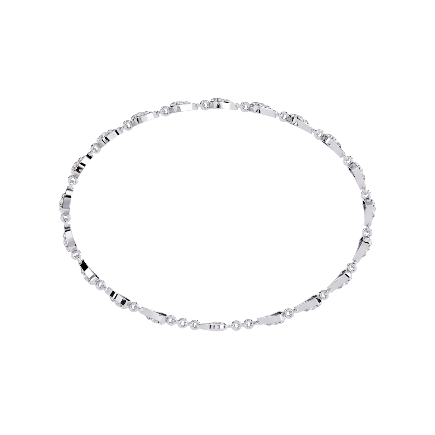 14k Yellow Gold 1.05Ct Round Cut White Colorless Lab Grown Diamond Prong Set Bridesmaid Line Dainty Bracelet For Her - HIGHCARAT DIAMONDS