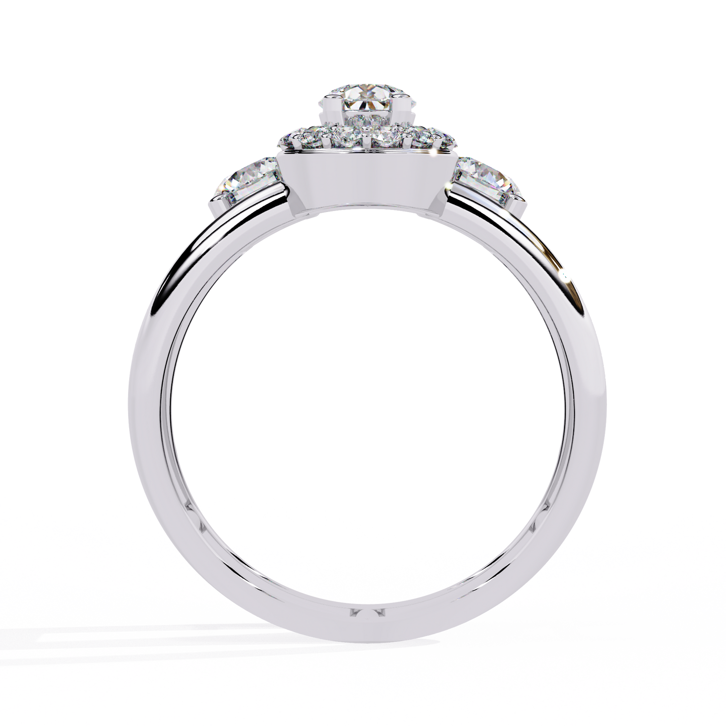 14k Yellow Gold Pear And Round Cut Lab Grown Diamond Classic Dainty Vintage Annivrasry Ring Gift For Her