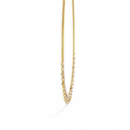 14k solid gold Round Cut 4.51 Ct Top Grade Diamond Classic Statement Bridesmaid  Diamond Necklace - HIGHCARAT DIAMONDS