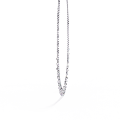 14k solid gold Round Cut 4.51 Ct Top Grade Diamond Classic Statement Bridesmaid  Diamond Necklace - HIGHCARAT DIAMONDS