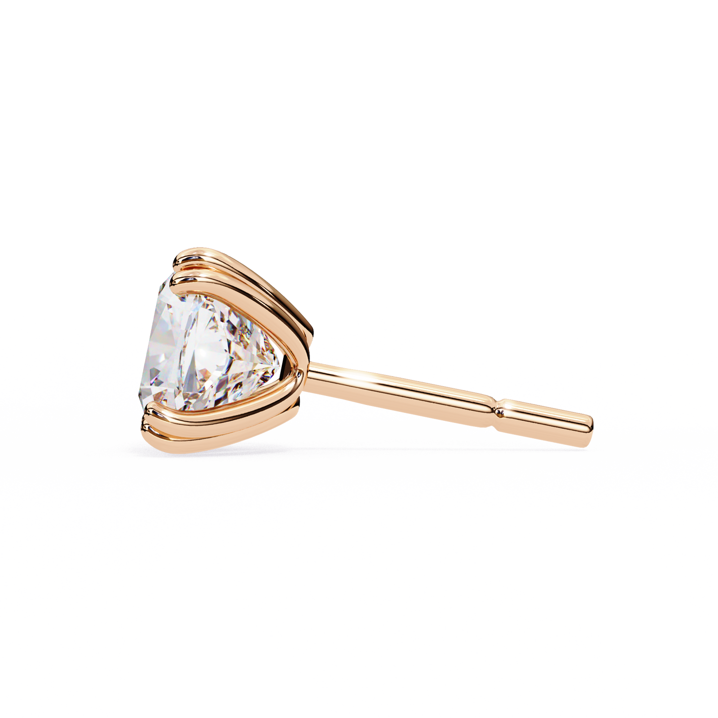 Handcrafted Cushion Cut White Colorless Diamond Perfect Statement Cluster Daily Wear Stud Earring