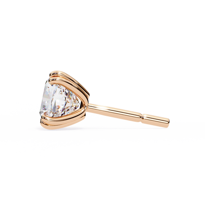 Handcrafted Cushion Cut White Colorless Diamond Perfect Statement Cluster Daily Wear Stud Earring