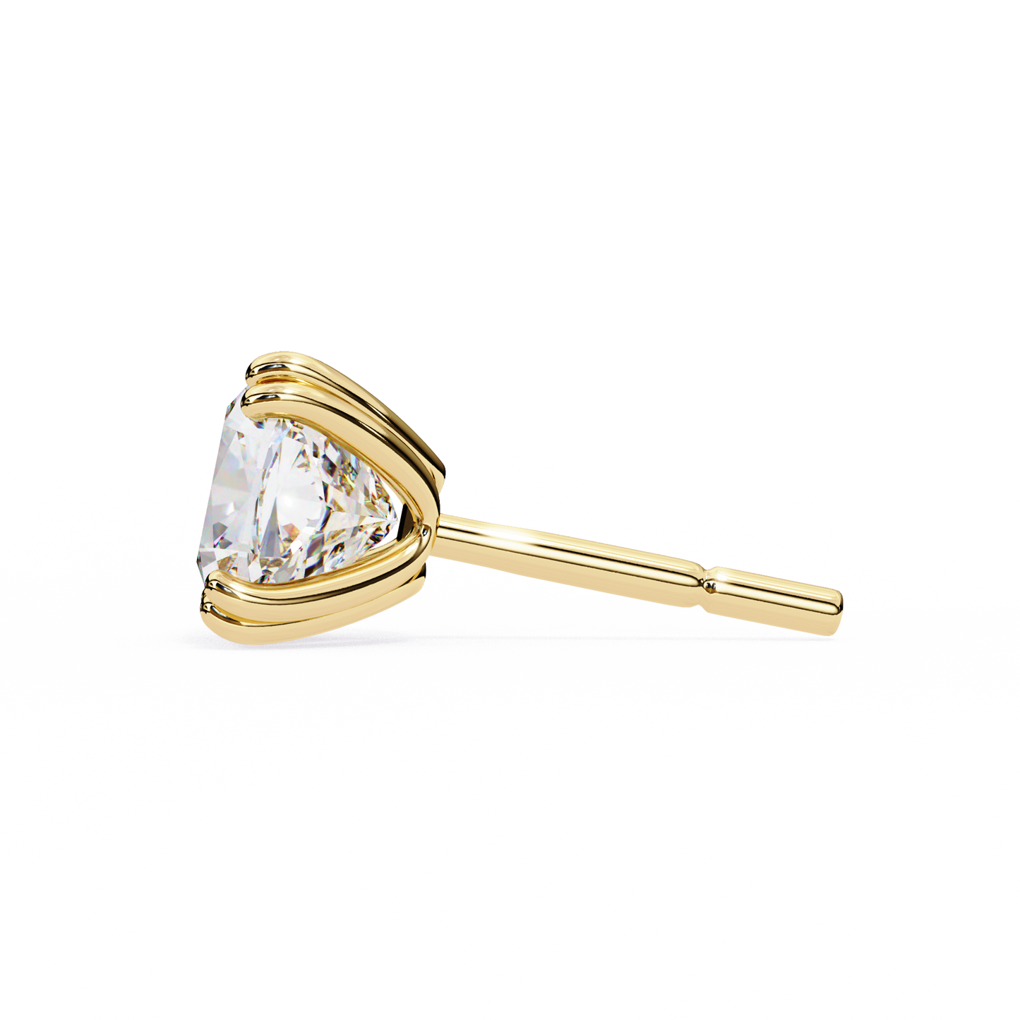 Handcrafted Cushion Cut White Colorless Diamond Perfect Statement Cluster Daily Wear Stud Earring