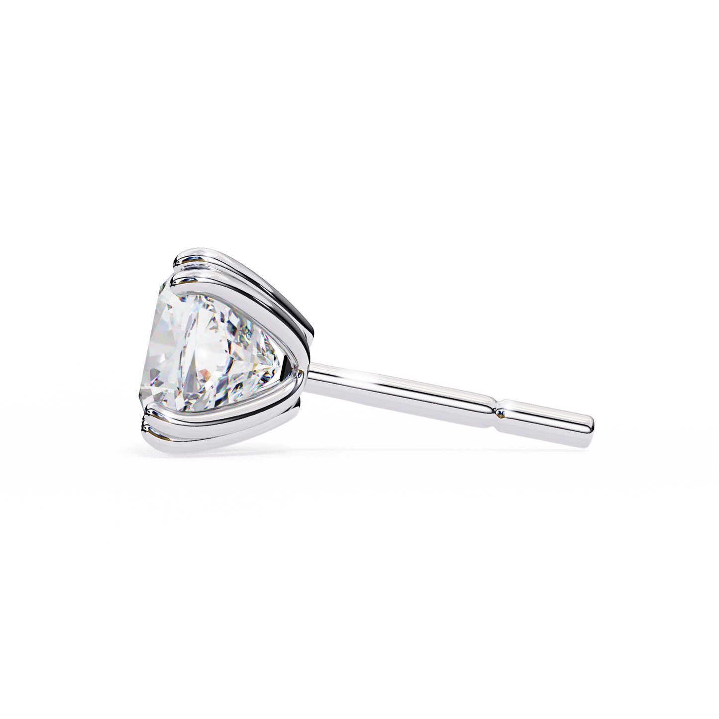 Handcrafted Cushion Cut White Colorless Diamond Perfect Statement Cluster Daily Wear Stud Earring