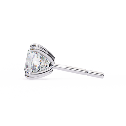 Handcrafted Cushion Cut White Colorless Diamond Perfect Statement Cluster Daily Wear Stud Earring