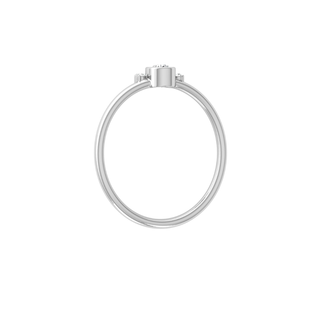 Petite Lab Grown Round Cut Ring 0.13 CT Affordable Bridal Jewelry
