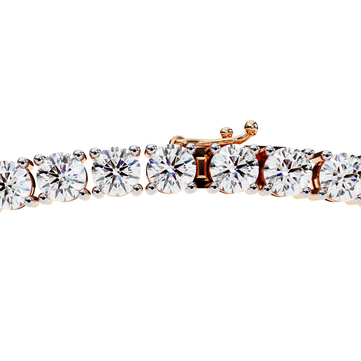 17.54 Ct Round Cut Lab Grown Prong Set Elegant Minimalist Vintage Chain Tennis Necklace For Her - HIGHCARAT DIAMONDS