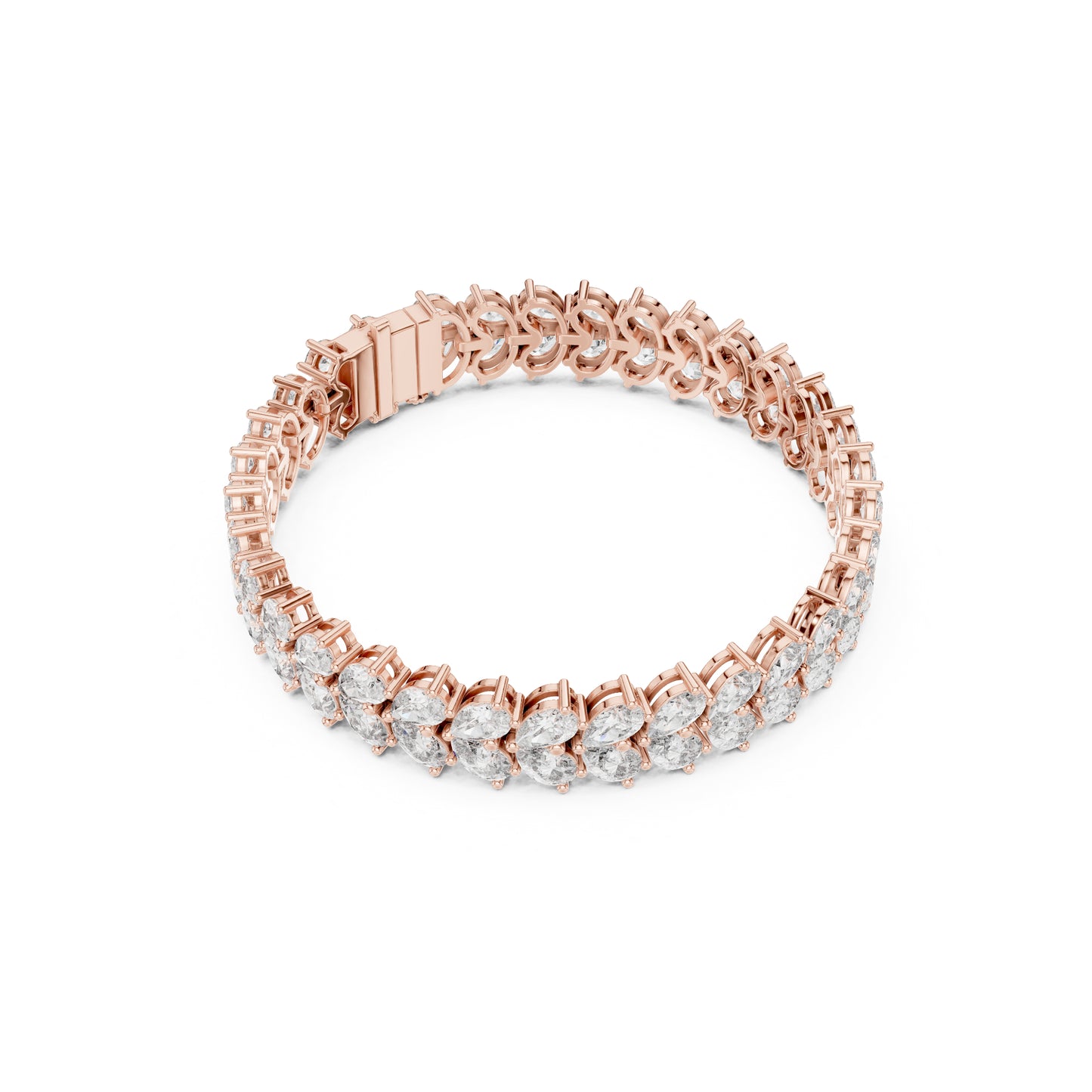 17.58 CT  pear Cut Top Grade Diamond Unique Simple Delicate Cluster Tennis Bracelet Gift For Her