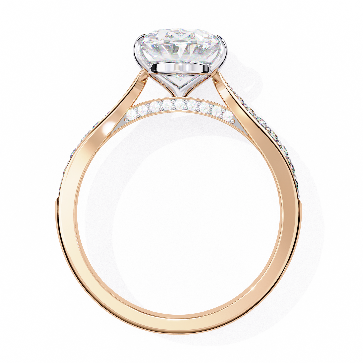 Oval Cut Lab Diamond Engagement Ring