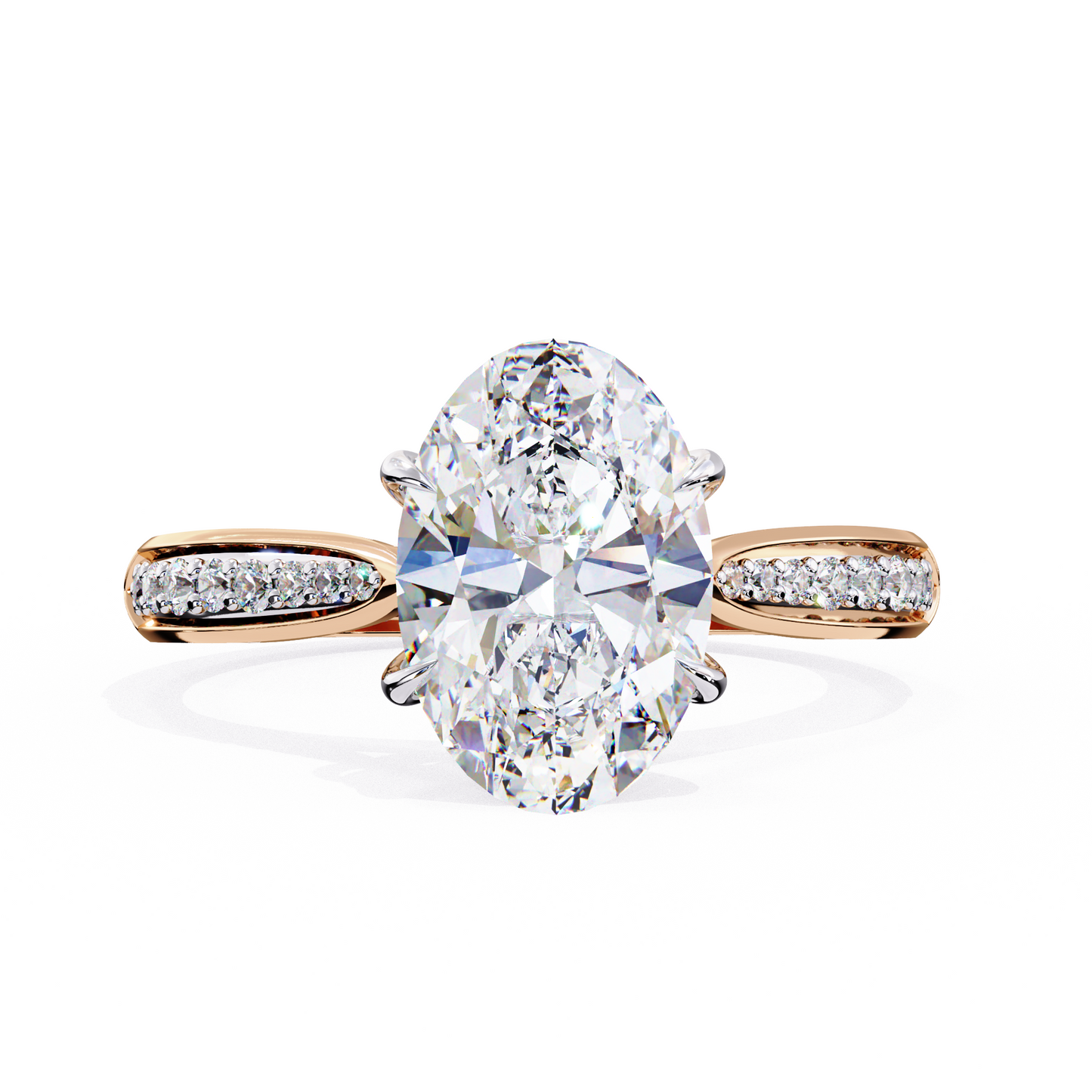 Oval Cut Lab Diamond Engagement Ring