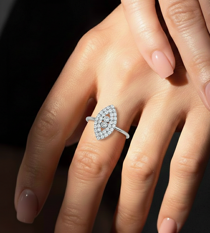 Bezel Set Round Diamond Ring In 14 KT Solid Rose Gold Modern And Secure Design For Her