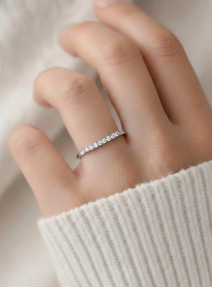 Minimalist Round Diamond Wedding Band Ring Perfect Jewelry For Women In 14 K Solid Gold