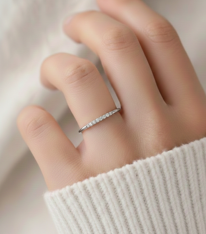 Round And Baguette Cut Open Cuff Ring New Collection Diamond Gift Of Elegance Pave