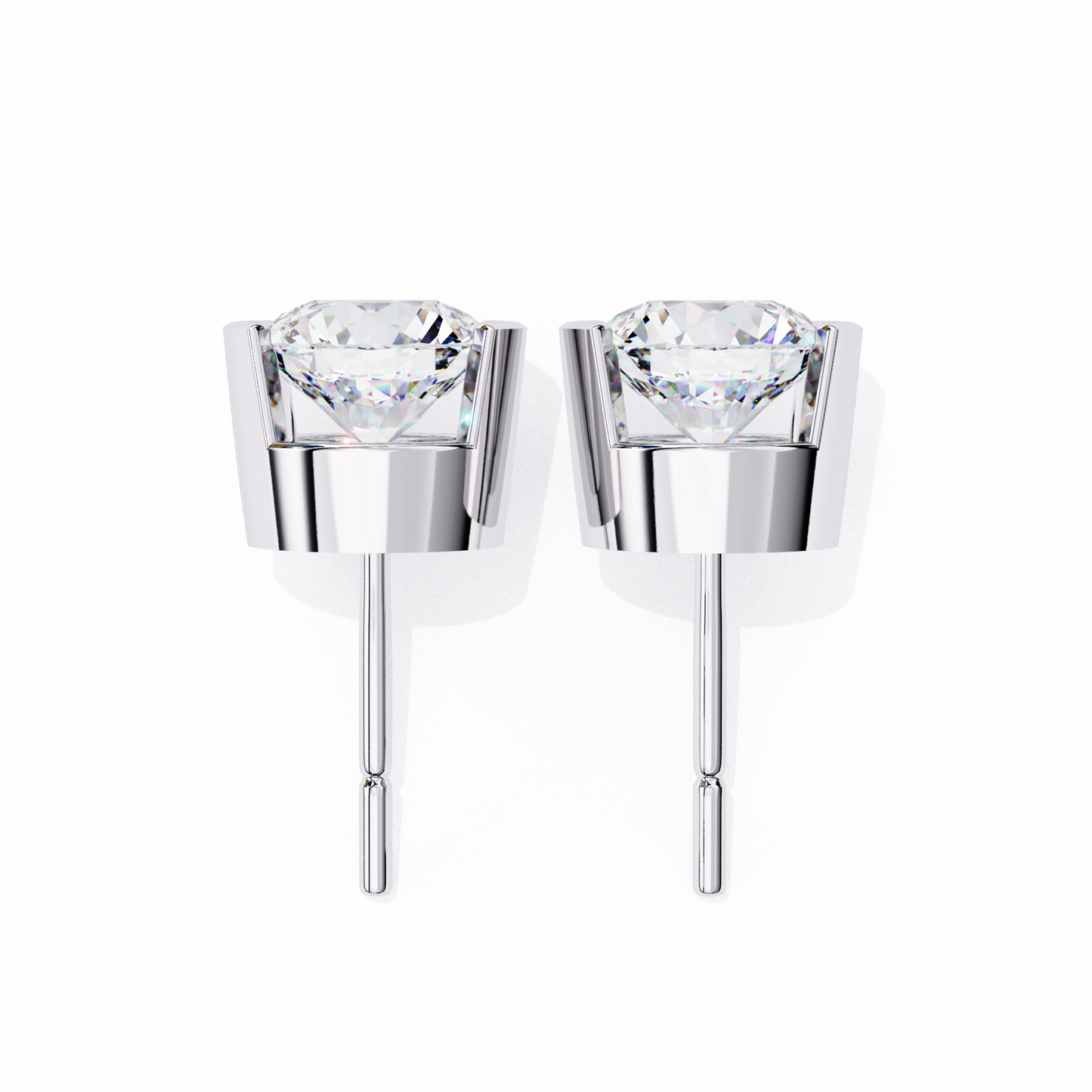 2.57Ct Round Cut Lab Grown Diamond Antique Elegant Minimalist Vintage Stud Earring Special Day Gift For Her