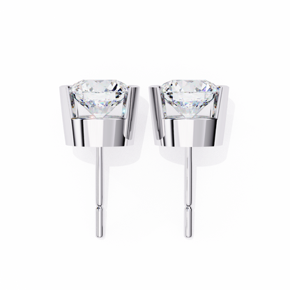 2.57Ct Round Cut Lab Grown Diamond Antique Elegant Minimalist Vintage Stud Earring Special Day Gift For Her