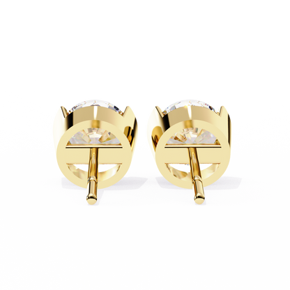 2.57Ct Round Cut Lab Grown Diamond Antique Elegant Minimalist Vintage Stud Earring Special Day Gift For Her